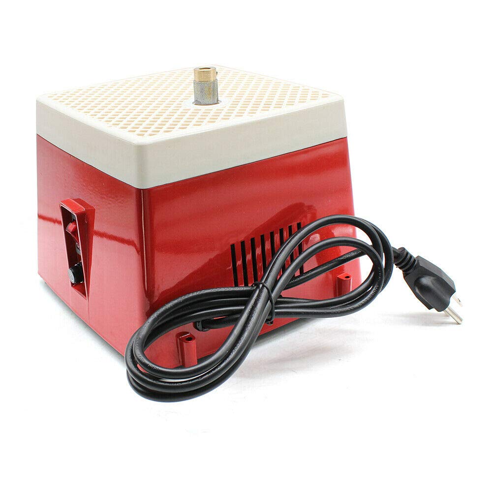 65W Portable Stained Glass Grinder - Diamond Wet Ceramic Grinding Tool with Bits, 4200RPM for DIY Glass & Ceramic Art Projects - Compact Desktop Machine for Crafting, Jewelry Making & Home Decor (Red)