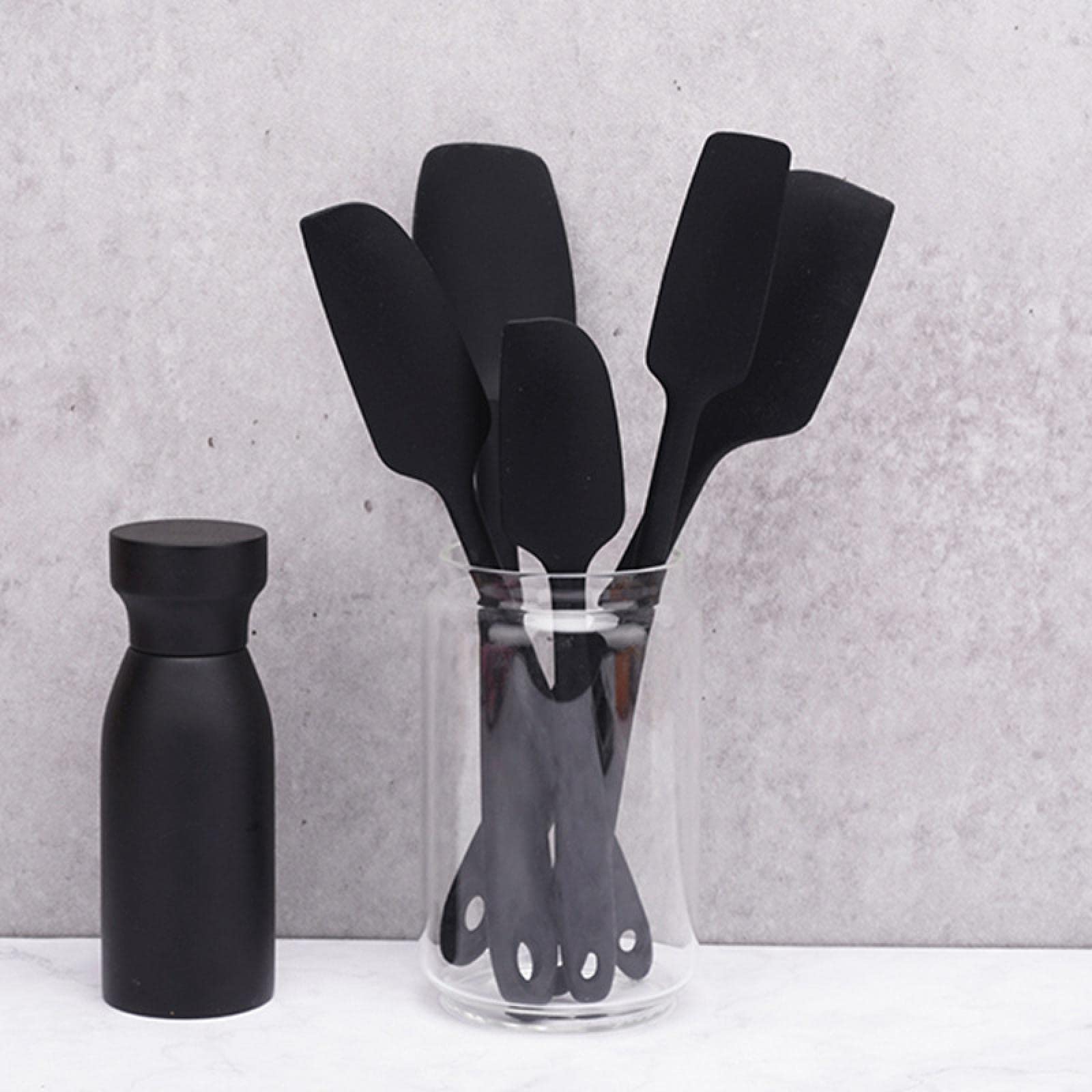 High Temperature Resistant Silicone Scraper Set - 4-Piece Food Grade Baking Spatulas for Cake, Jam & Cream (Includes Long Spatula) - Perfect for Home Baking, Cake Decorating & Kitchen Cooking