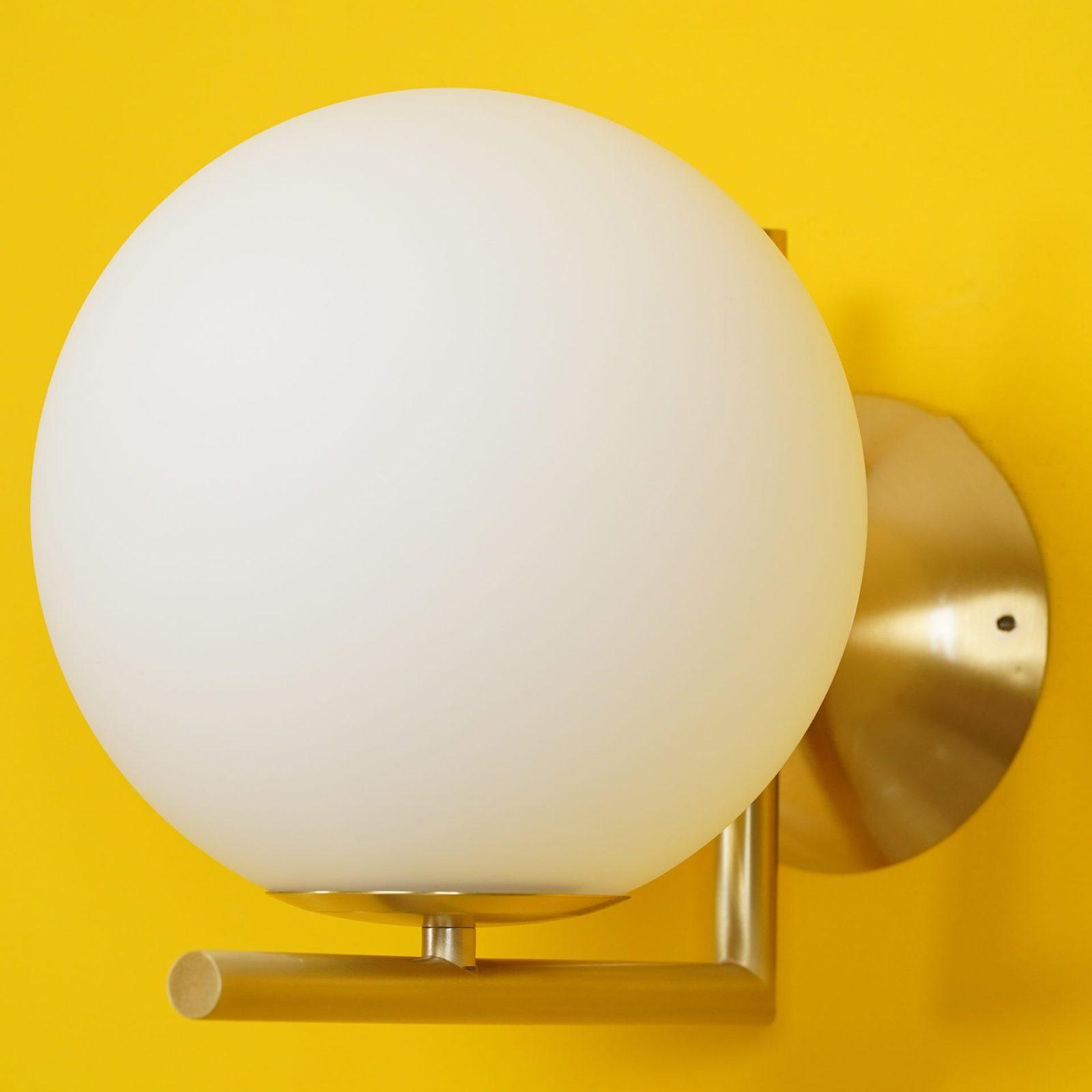 Handmade Blown Glass Opal Wall Lamp - Elegant Modern Lighting for Living Room, Bedroom & Hallway - Perfect for Ambient and Decorative Illumination