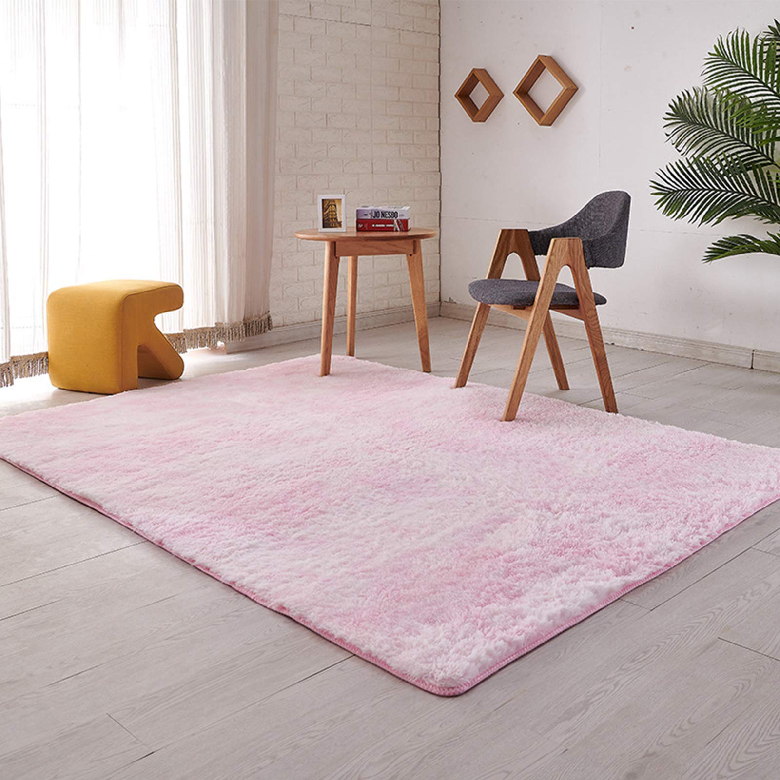 Ultra Soft Plush Bedroom Area Rug 6'6”x9'8” - High Pile Faux Fur Luxury Shaggy Carpet for Living Room, Nursery, Kids Room - Cozy & Warm Home Decor for Girls & Boys - Perfect for Bedside, Play Areas & Family Rooms