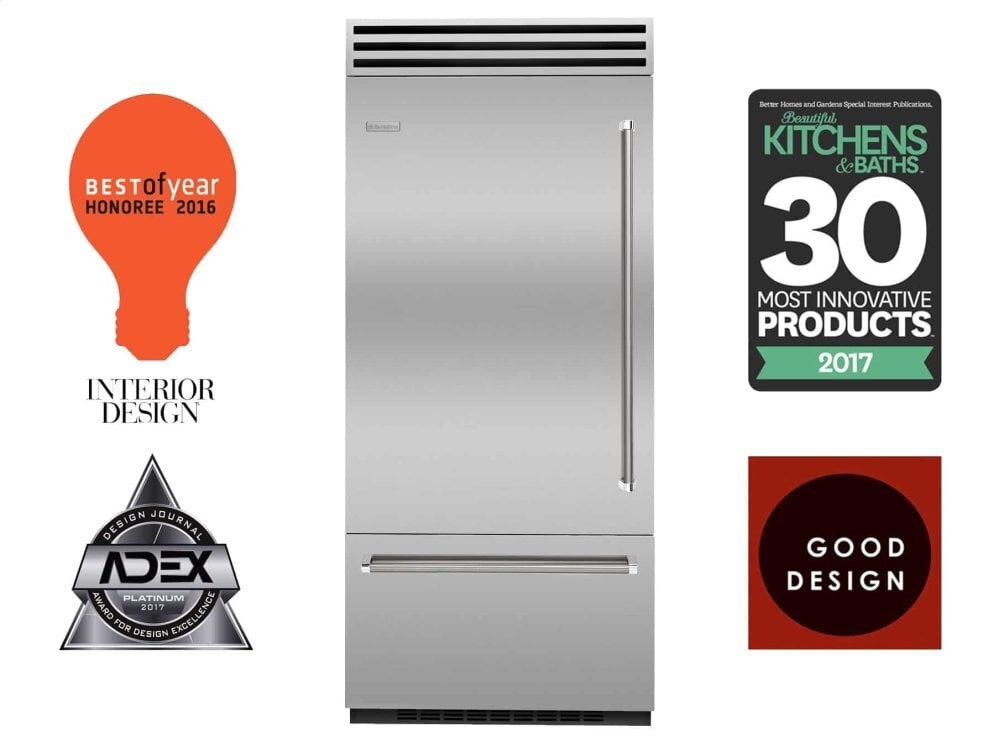 Bluestar BBB36L2 36-Inch Professional Built-In Refrigerator and Freezer Combo - Perfect for Modern Kitchens and Gourmet Cooking