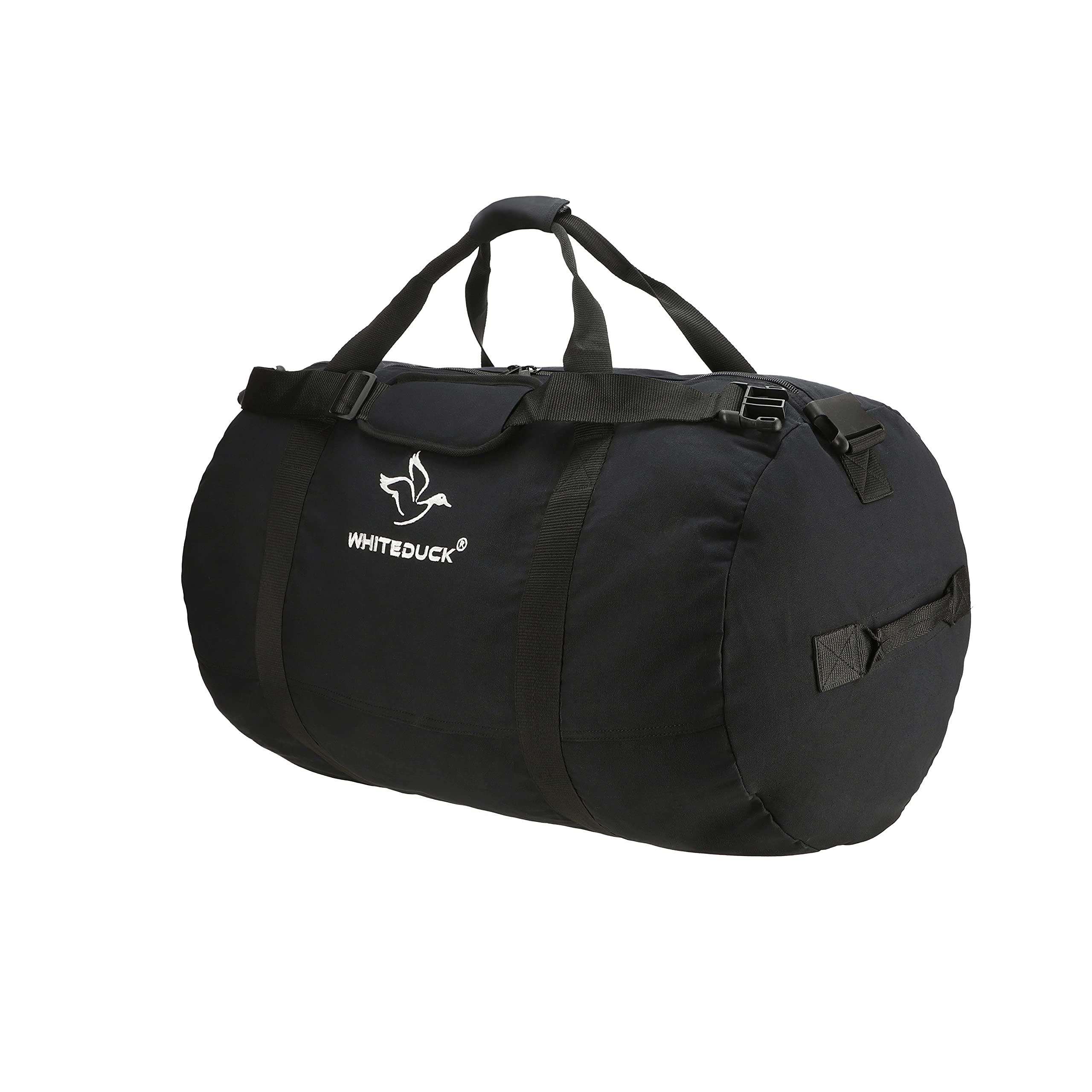 Heavy Duty Canvas Duffel Bag for Men & Women - Military Style Foldable Travel Duffel with Full Length Zipper - Perfect for Outdoor Adventures, Gym Workouts, Camping Trips & Storage Solutions