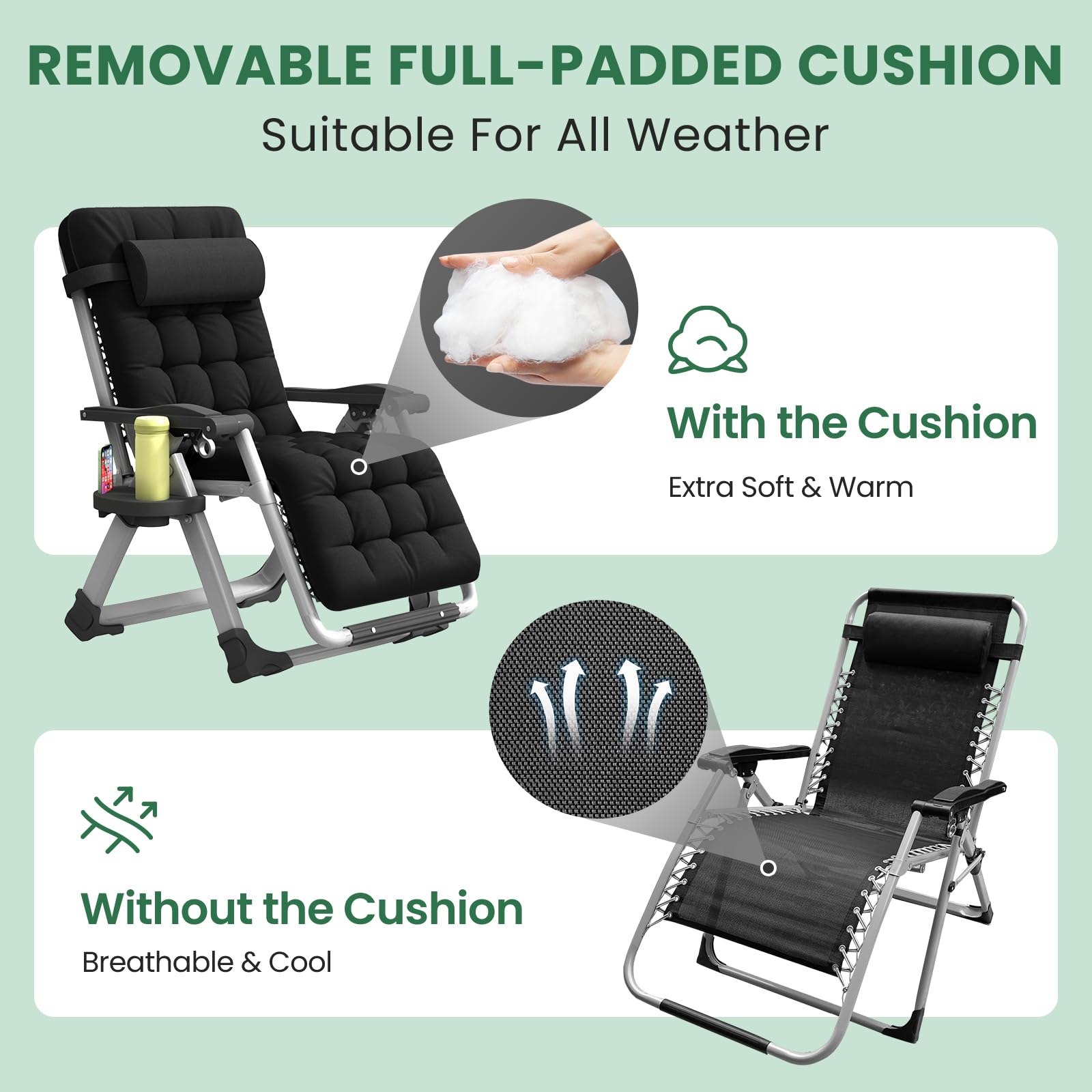 Extra Wide Zero Gravity Lounge Chair - 29