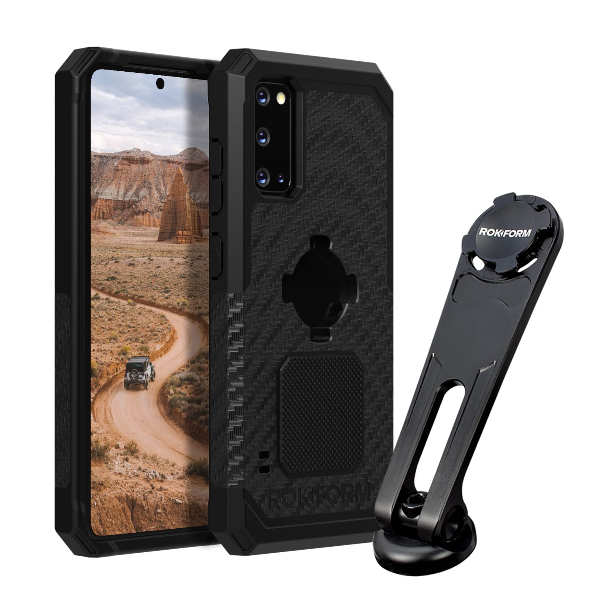 Rokform Rugged Case for Samsung Galaxy S20 with Pro Series Bike Phone Mount - Durable Protection & Secure Cycling Phone Holder for Outdoor Adventures