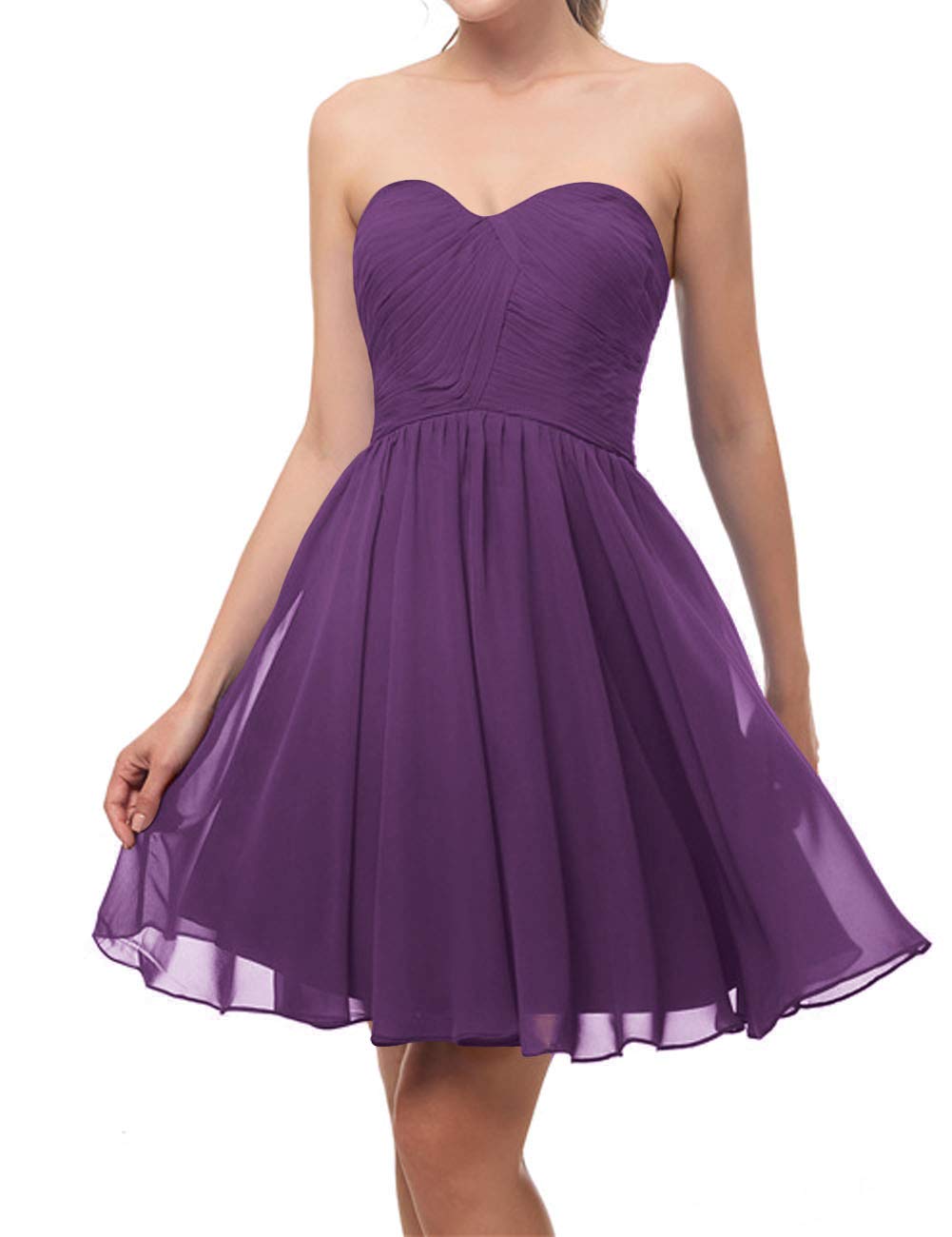 Elegant Short Bridesmaid Dresses - Sleeveless Chiffon Homecoming & Cocktail Party Dresses for Women | Perfect for Weddings, Prom, Evening Events & Special Occasions