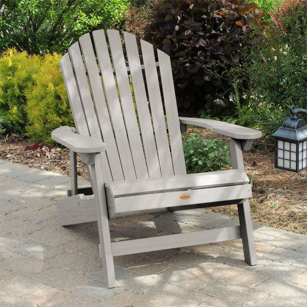 King Hamilton Folding & Reclining Adirondack Outdoor Chair - Patio, Lawn, Garden & Poolside Relaxation - Weather-Resistant Comfort for Backyard, Deck & Camping