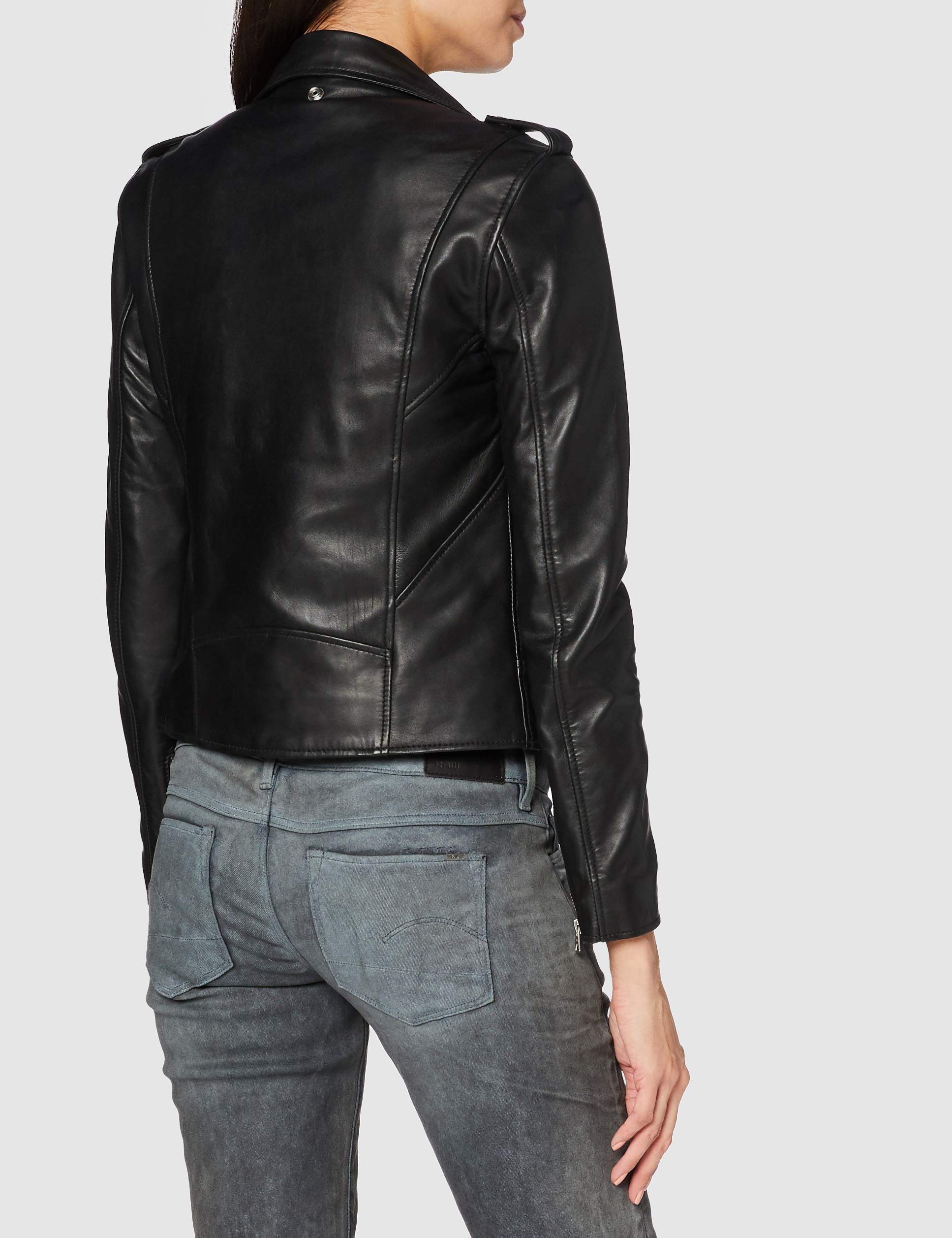 Schott NYC Women's Genuine Leather Long Sleeve Motorcycle Jacket - Classic Biker Style for Riding & Everyday Fashion