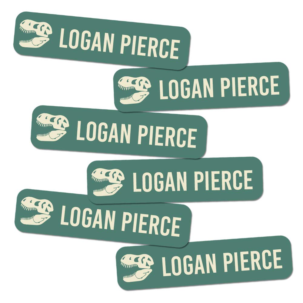Label Daddy Personalized Stickers for Boys - 80 Waterproof Name Labels for Kids | School Supplies, Shoes, Lunch Boxes | Durable TRex Design - Perfect for Organizing & Identifying Children's Belongings