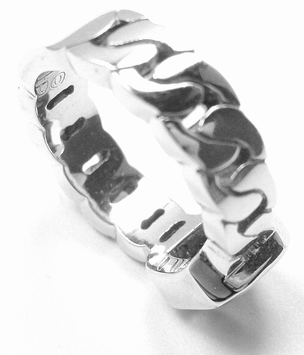 Authentic Chanel 18K White Gold Tanzanite Band Ring for Women - Luxury Tanzanite Jewelry Gift for Anniversary, Engagement & Special Occasions