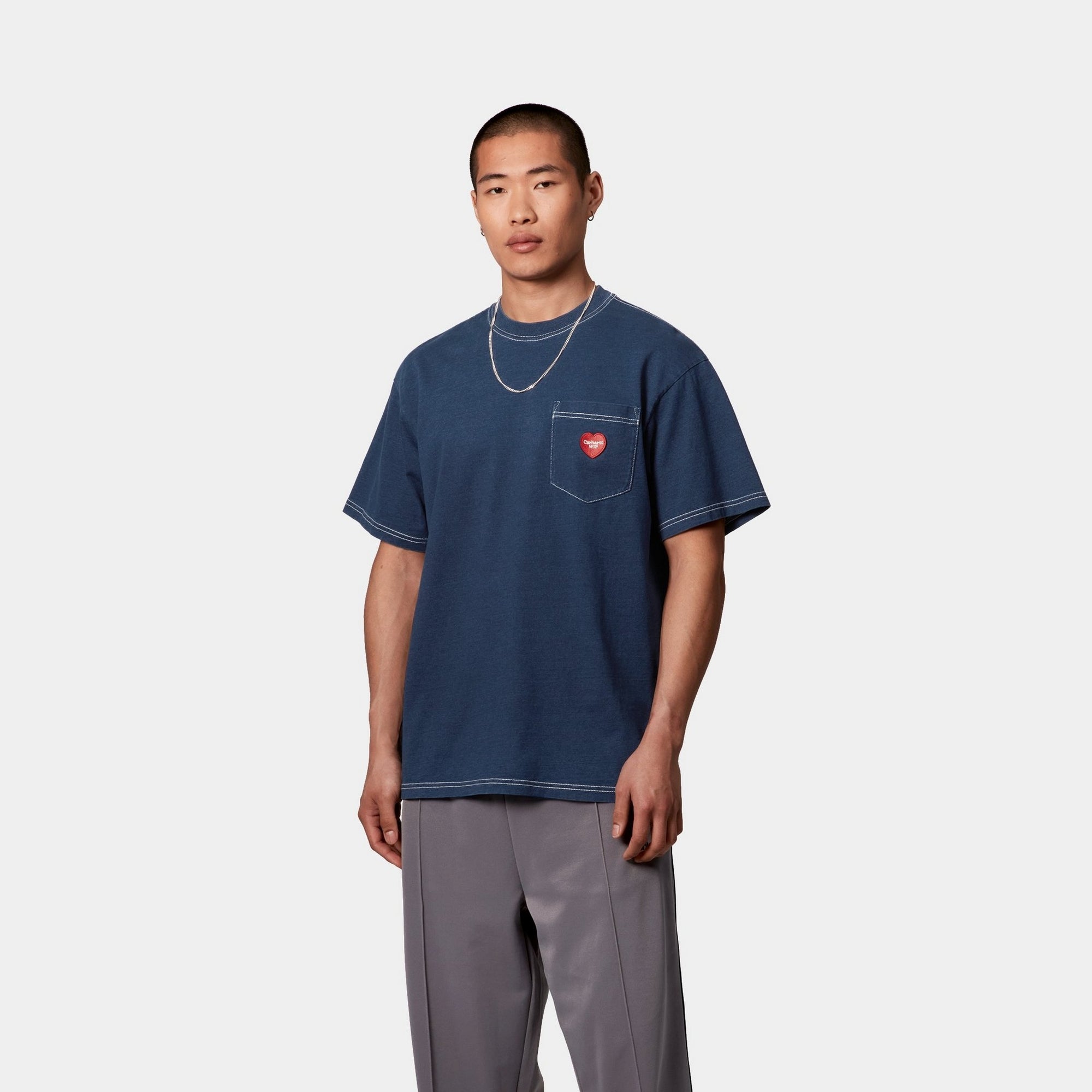 Men's Ingo Pocket T-Shirt | Dark Blue Casual Tee for Everyday Wear | Comfortable Cotton Shirt for Work, Travel & Outdoors