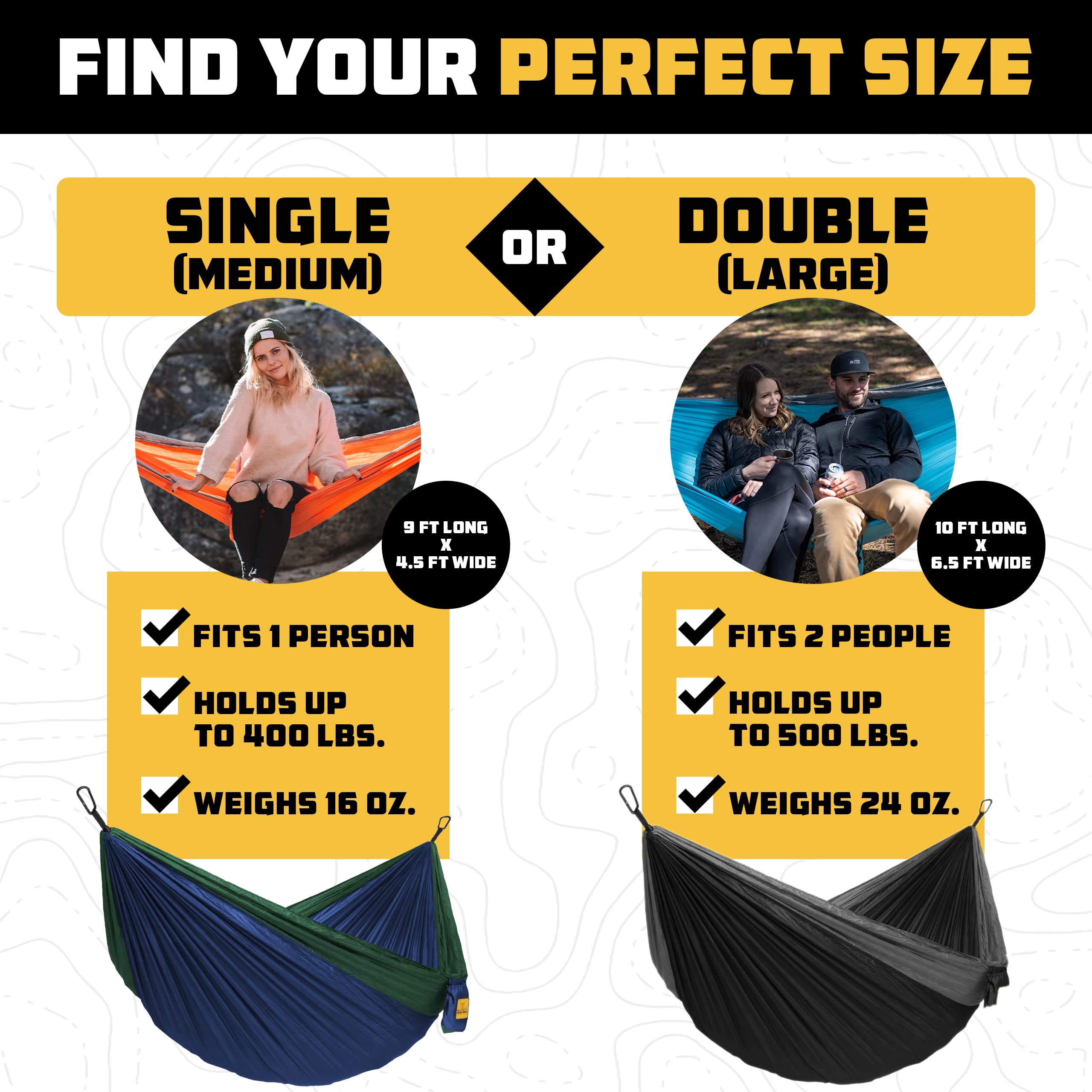 Wise Owl Outfitters Double Camping Hammock with Underquilt - Lightweight Portable Hammock Set for Outdoor Adventures, Camping, Hiking & Backpacking - Perfect for Backyard Relaxation and Wilderness Exploration