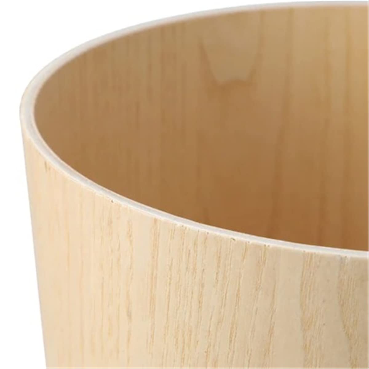 2.3 Gallon Japanese-Style Natural Wood Trash Can - Lightweight & Sturdy Round Waste Basket for Home, Office, Kitchen, Bedroom, Under Desk, Kids Room & Hotel - Eco-Friendly Home Decor & Waste Management Solution (Light Wood) - Perfect for Small Spaces, Minimalist Decor & Daily Trash Disposal