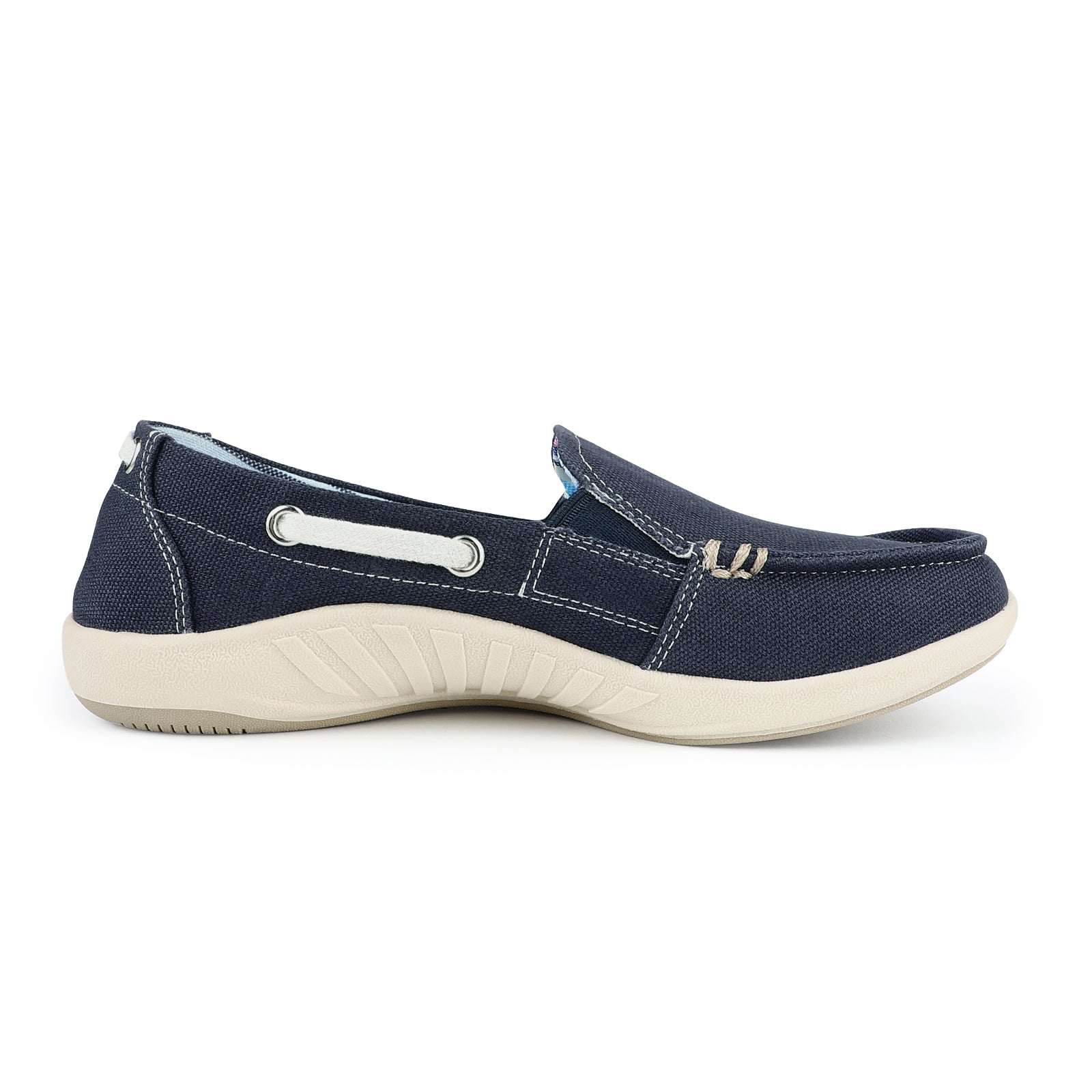 Women's Comfortable Canvas Loafer Shoes - Casual Slip-On Flats for Walking, Work & Travel - Breathable & Lightweight Everyday Shoes