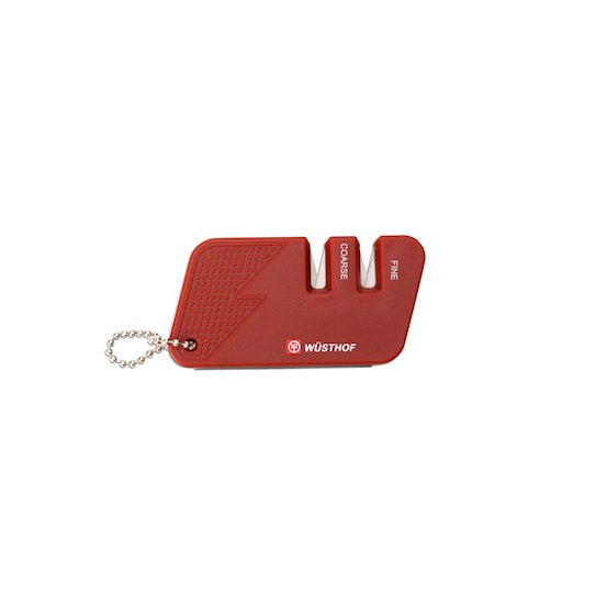 WUSTHOF Mini Pull Through Knife Sharpener - Compact & Easy to Use for Kitchen Knives, Pocket Knives, and Scissors - Perfect for Home, Camping, and Outdoor Cooking
