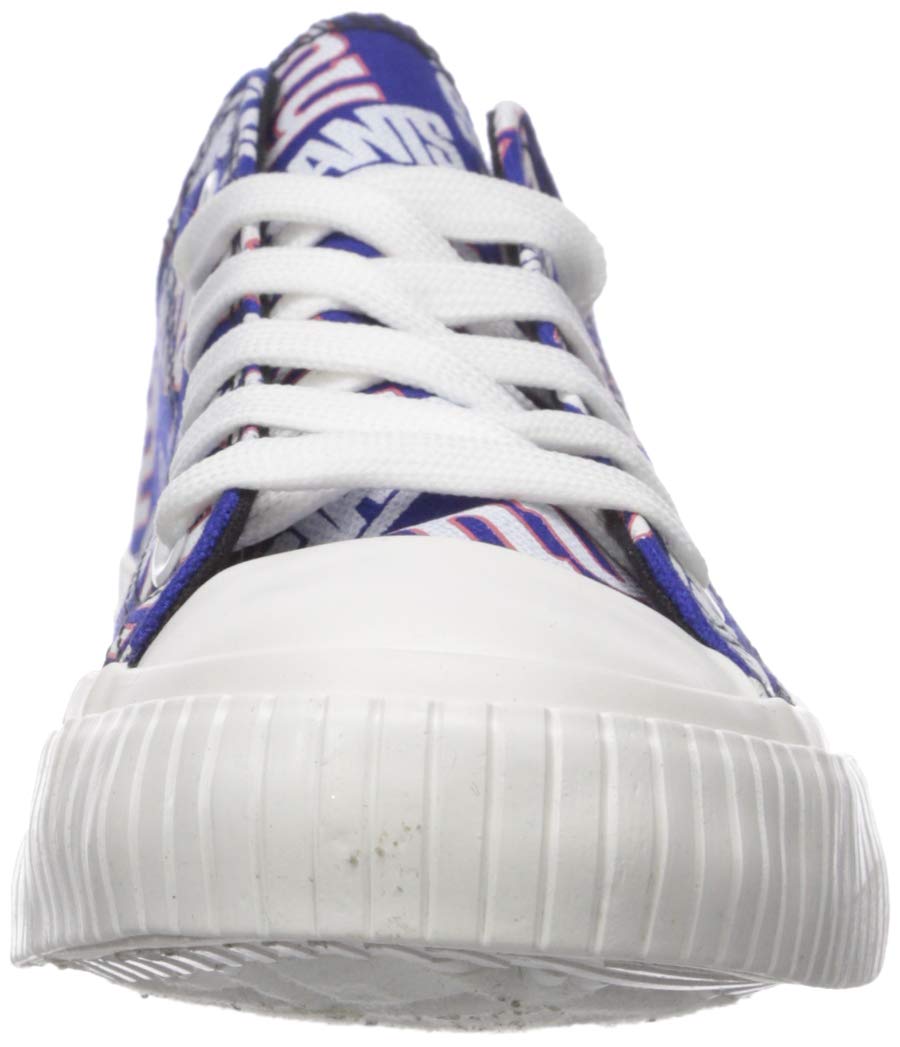 FOCO Women's NFL New York Giants Low Top Canvas Shoes - Size 6 - Casual Sneakers for Fans, Game Day Outfits & Everyday Wear