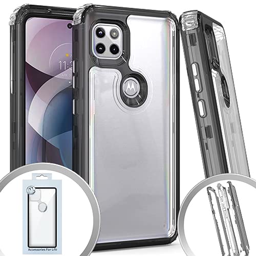 Motorola One 5G Ace Case - 3 Pack Smoke Clear for Protection & Style