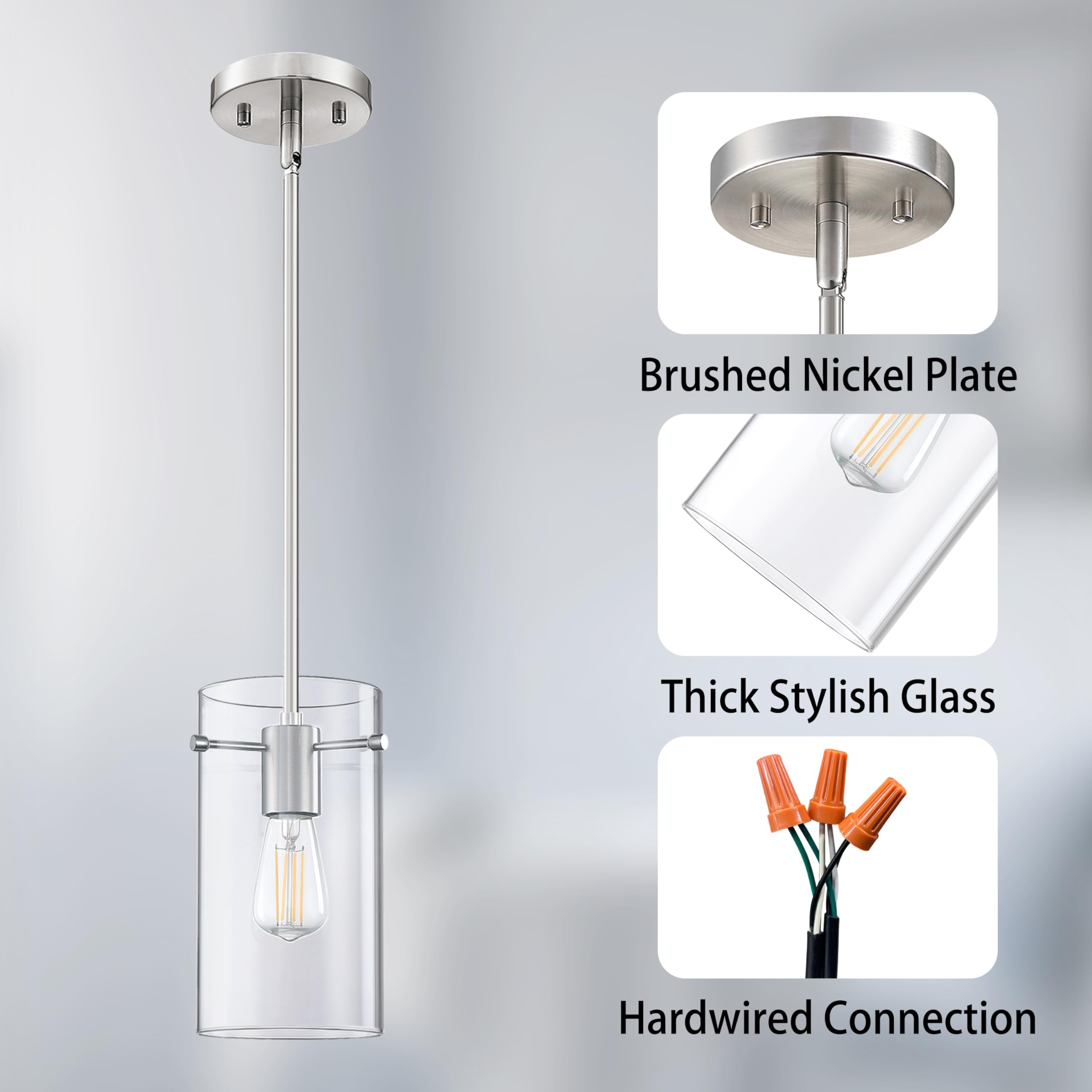 2 Pack Modern Kitchen Island Pendant Light - 5