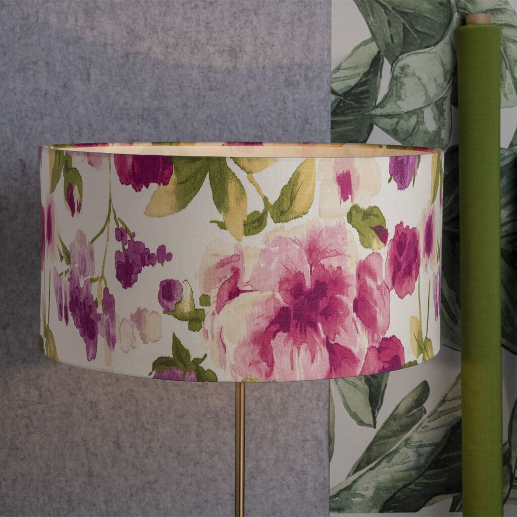 24.24.12 Cylinder Lamp Shade - C1 Ocean Blue Fabric Drum Lampshade for Table & Floor Lamps - Perfect for Living Room, Bedroom, and Office Lighting Decor