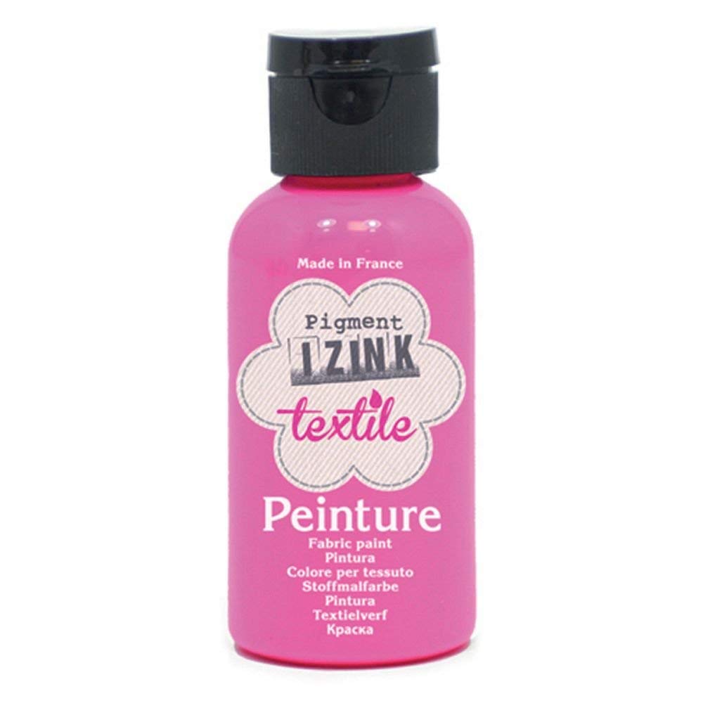 Aladine IZINK Premium Fabric Paint 50ml for Vinyl & Textiles - Permanent, Washable & Vibrant Colors for DIY Crafts, Clothing Customization & Home Decor Projects