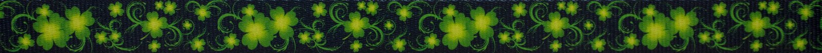 Country Brook Design - Clovers in The Wind Polyester Webbing Dog Collar - Durable & Stylish Pet Accessory for Small & Medium Dogs - Perfect for Daily Walks & Outdoor Adventures