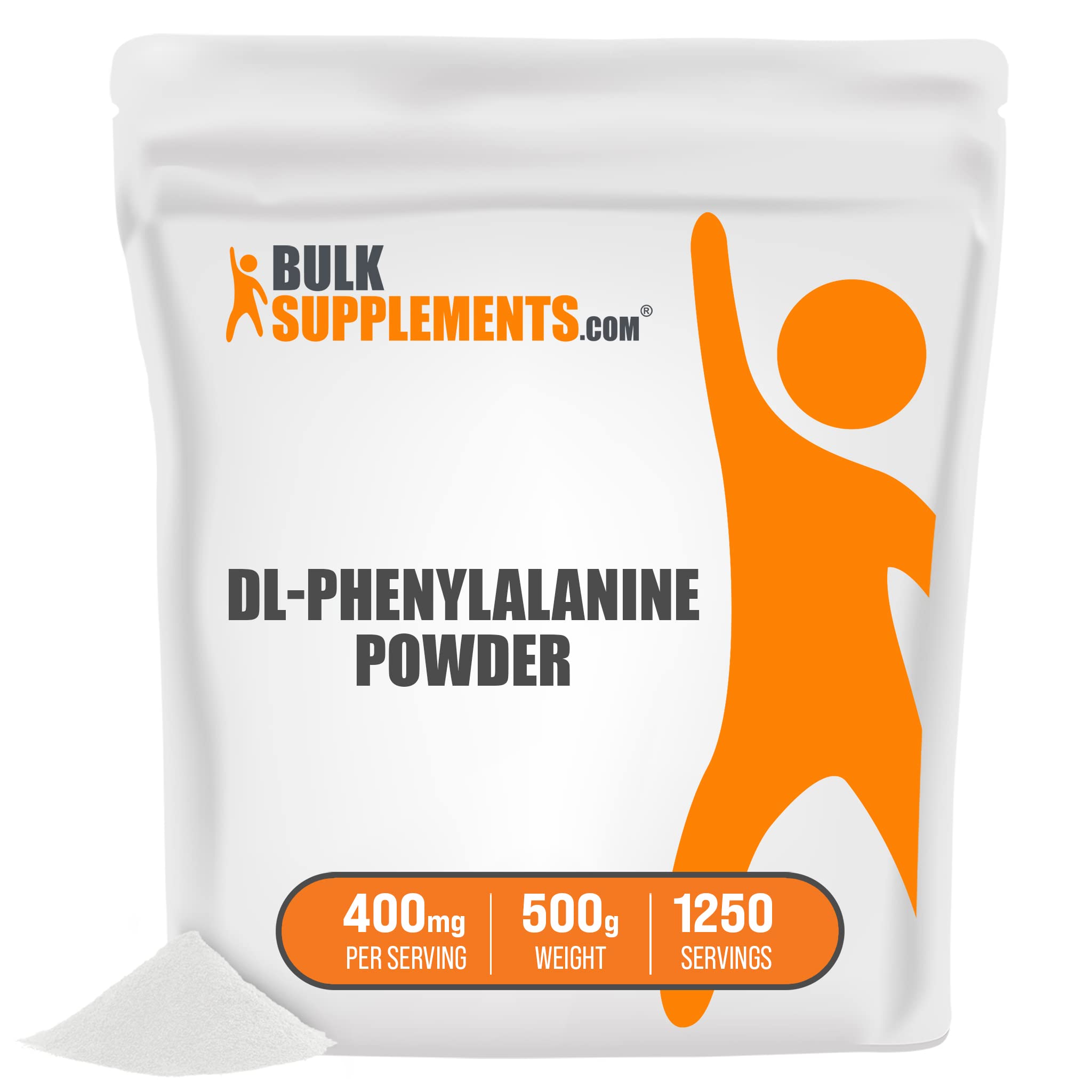 BulkSupplements DL-Phenylalanine Powder 500g (1.1 lbs) - Premium Amino Acid Supplement for Memory, Focus & Brain Health - Vegan & Non-GMO Cognitive Support - Ideal for Students, Professionals & Mental Clarity