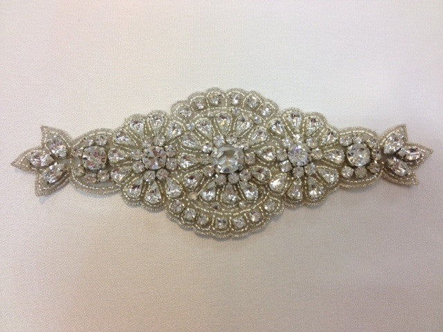 Belinda Diamante Motif Rhinestone Hair Clip - Elegant Crystal Hair Accessory for Women & Girls - Perfect for Weddings, Parties & Special Occasions