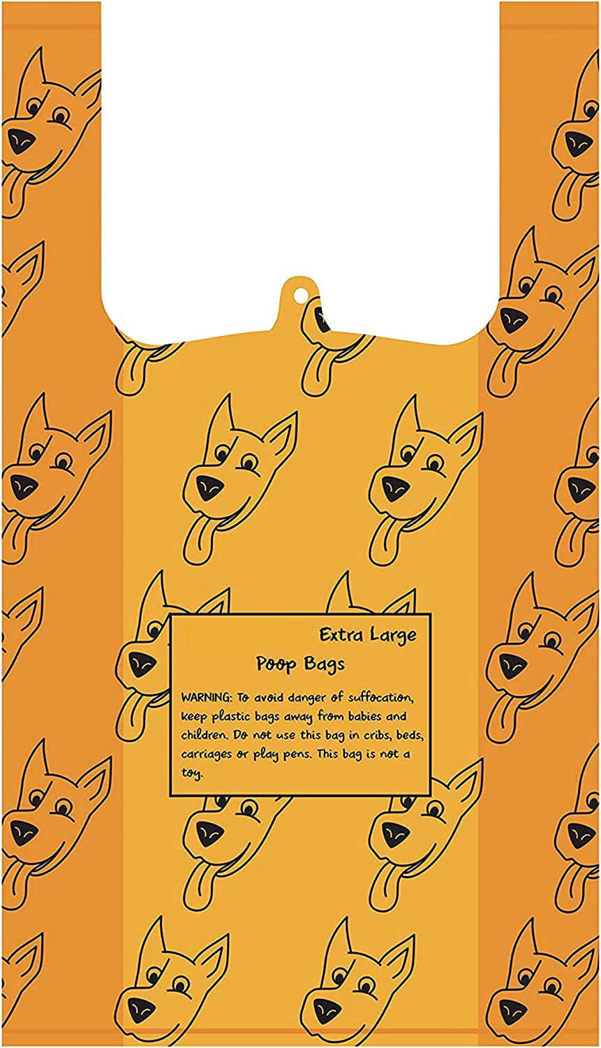Extra Large & Thick 20-Micron Dog Waste Bags with Handles - 350 Count Box for Large & Multiple Dogs | Durable Poop Bags for Park Walks, Backyard Cleanup & Travel