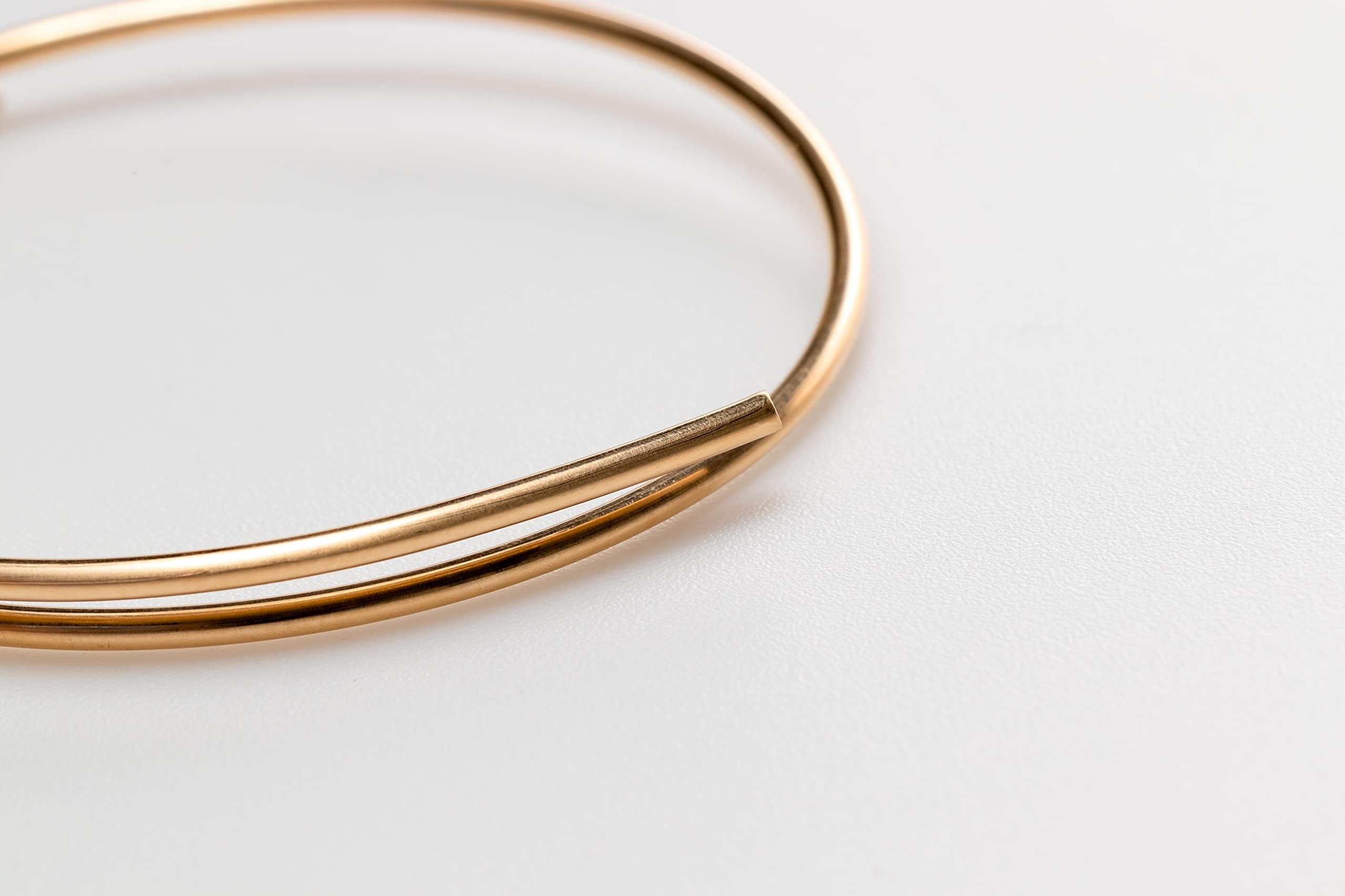 14K Gold Filled Round Wire 8 Gauge (1FT) - Dead Soft Yellow Gold Craft Wire for Jewelry Making, DIY Projects - Made in USA - Perfect for Necklaces, Bracelets & Wire Wrapping