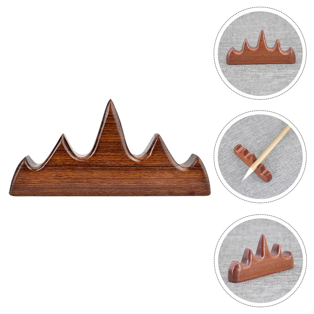 Wooden Brush Holder for Calligraphy & Ink Pens - Desk Organizer for Artists