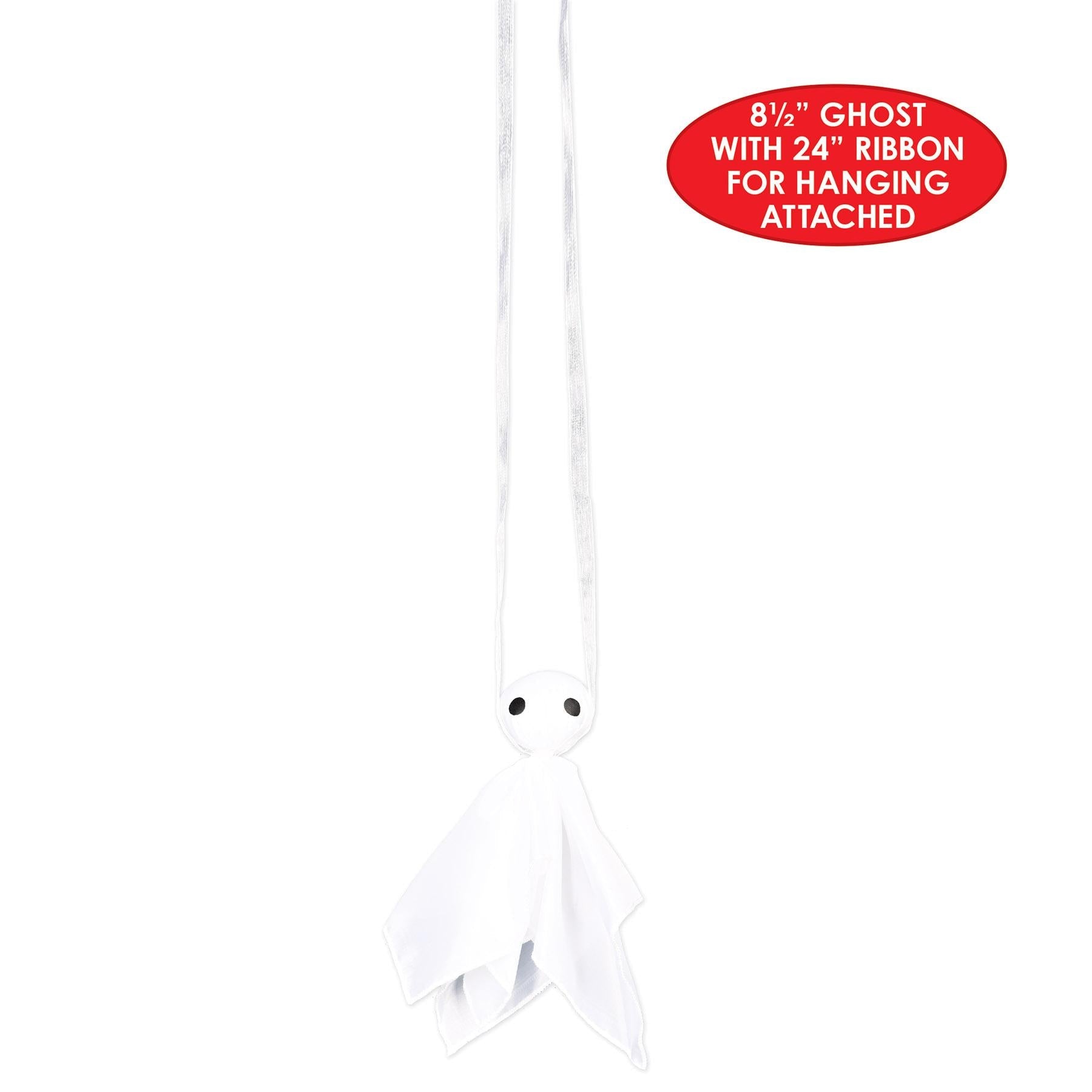 12 Pack Beistle Halloween Fabric Hanging Ghosts Decorations - Spooky Party Decor for Indoor Outdoor Halloween Party, Haunted House, Yard Decorations