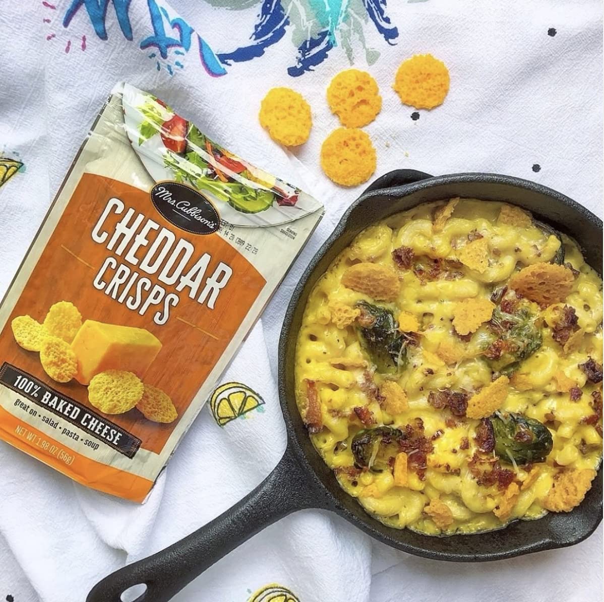 Mrs. Cubbison's Keto Cheese Crisps - Low Carb Cheddar Snacks (Pack of 6) | Crunchy Salad Topper & Keto Diet Friendly | Perfect for Parties, Movie Nights & Healthy Snacking - 1.98oz per Pack
