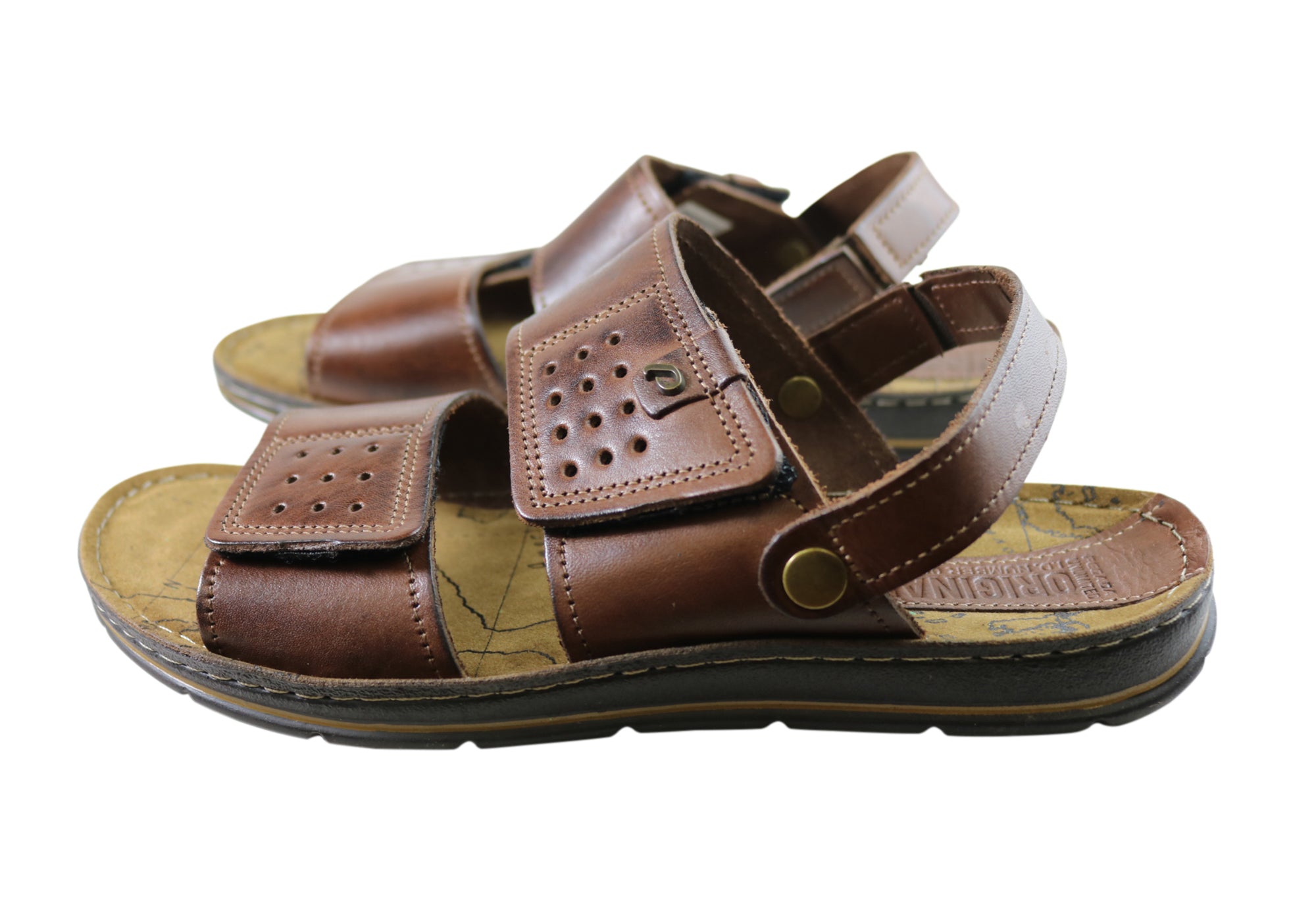 Premium Men's Leather Sandals - Handmade in Brazil - Comfortable & Durable for Beach, Travel & Casual Wear