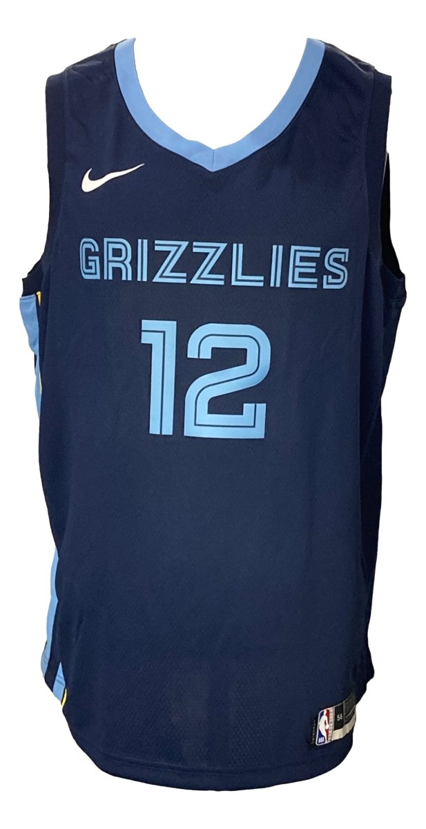 Authentic Ja Morant Signed Memphis Grizzlies Nike Swingman Jersey - Navy Blue Size 2XL - Limited Edition Collectible - Perfect for NBA Fans, Sports Memorabilia Collectors & Game Day Outfits
