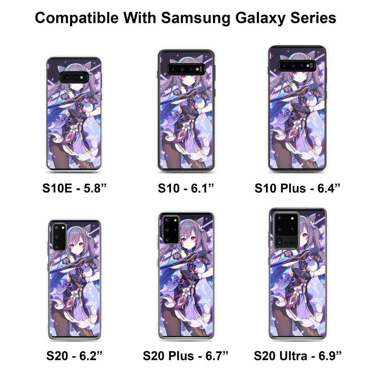 Genshin Impact Keqing Character Phone Case for iPhone 15 14 13 12 11 X Xs XR 8 7 6 6s Plus Pro Max - Clear Transparent Protective Cover - Perfect for Gaming Fans & Anime Lovers