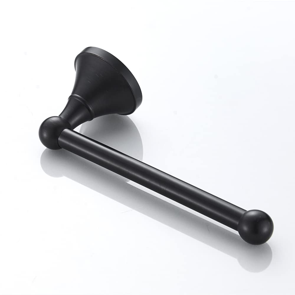 Antique Brass Wall Mounted Toilet Paper Holder - Matte Black Bathroom & Kitchen Tissue Roll Holder - Durable & Stylish for Home, Office, or RV Use
