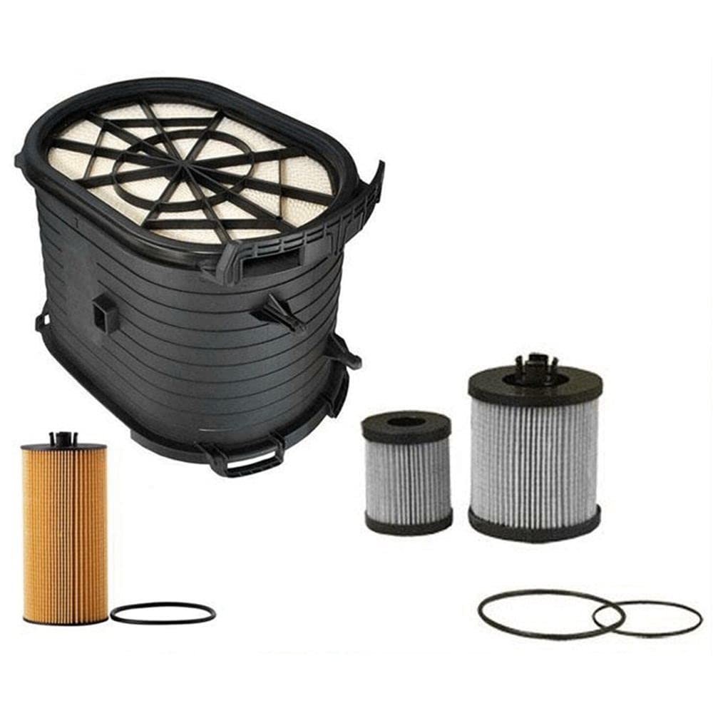 YueHao High Performance Diesel Oil Fuel & Air Filter Kit (3-Piece Set) - Compatible with Trucks, SUVs & Heavy Duty Vehicles