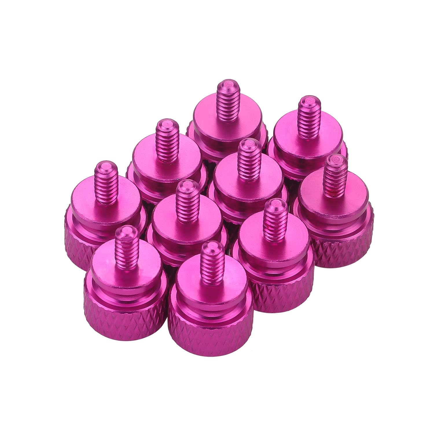 10Pcs Purple 6-32 Fully Threaded Knurled Thumb Screws for PC Computer Case - Perfect for DIY PC Builds & Hardware Upgrades