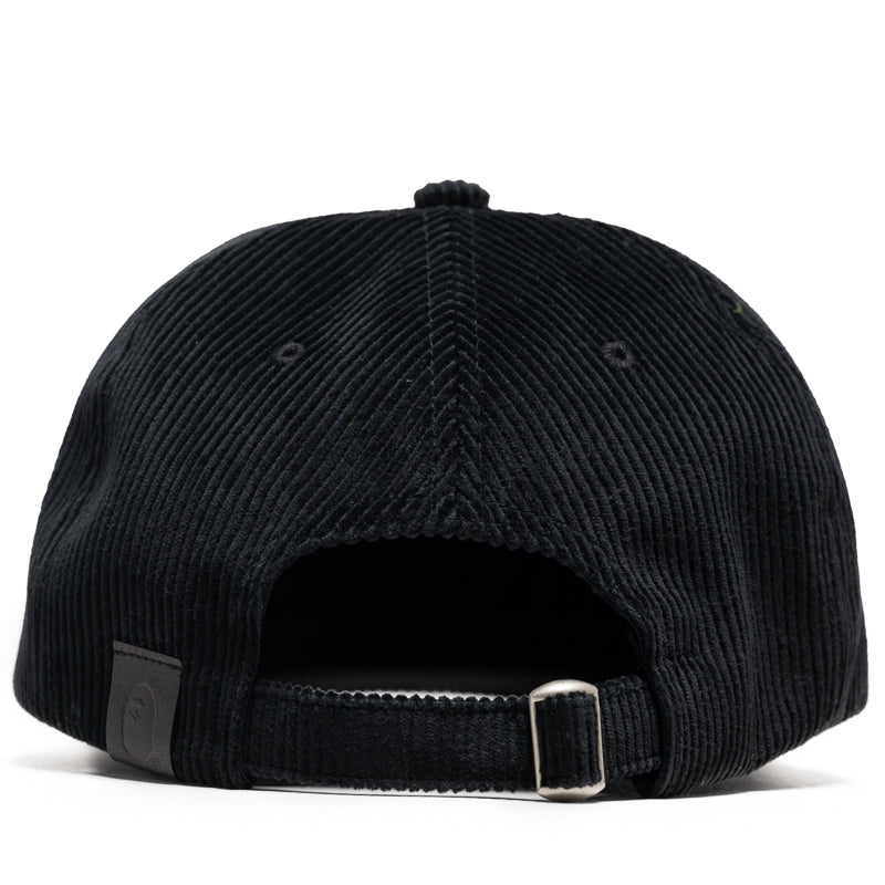 BAPE Ape Head Corduroy Strapback Hat - Black | Streetwear Fashion Accessory for Men & Women | Perfect for Urban Outfits & Casual Wear