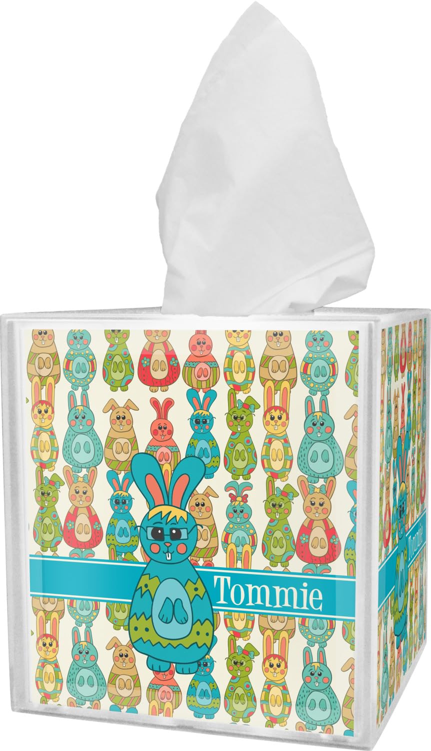 Custom Easter Bunny Tissue Box Cover - Personalized & Fun Home Decor for Easter, Spring, and Holiday Celebrations | Perfect for Living Room, Bedroom, and Party Decorations