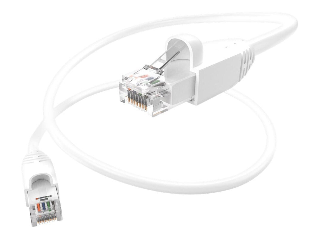100Ft White Cat6A 10 Gigabit Ethernet Patch Cable - UTP Snagless RJ45 Network Cable for High-Speed Internet, Gaming, Streaming & Office Networking