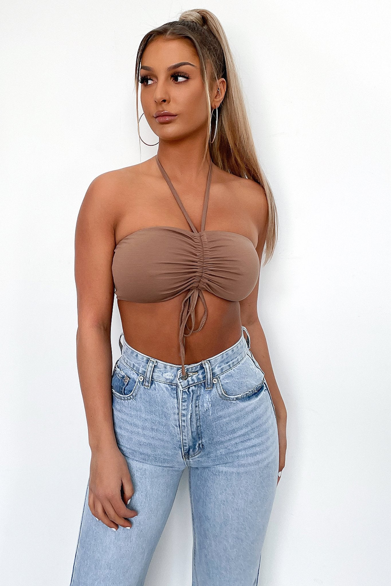 Mercedes Crop Top Brown - Stylish & Comfortable Women's Fashion Top for Casual Wear, Outfits & Summer Outings