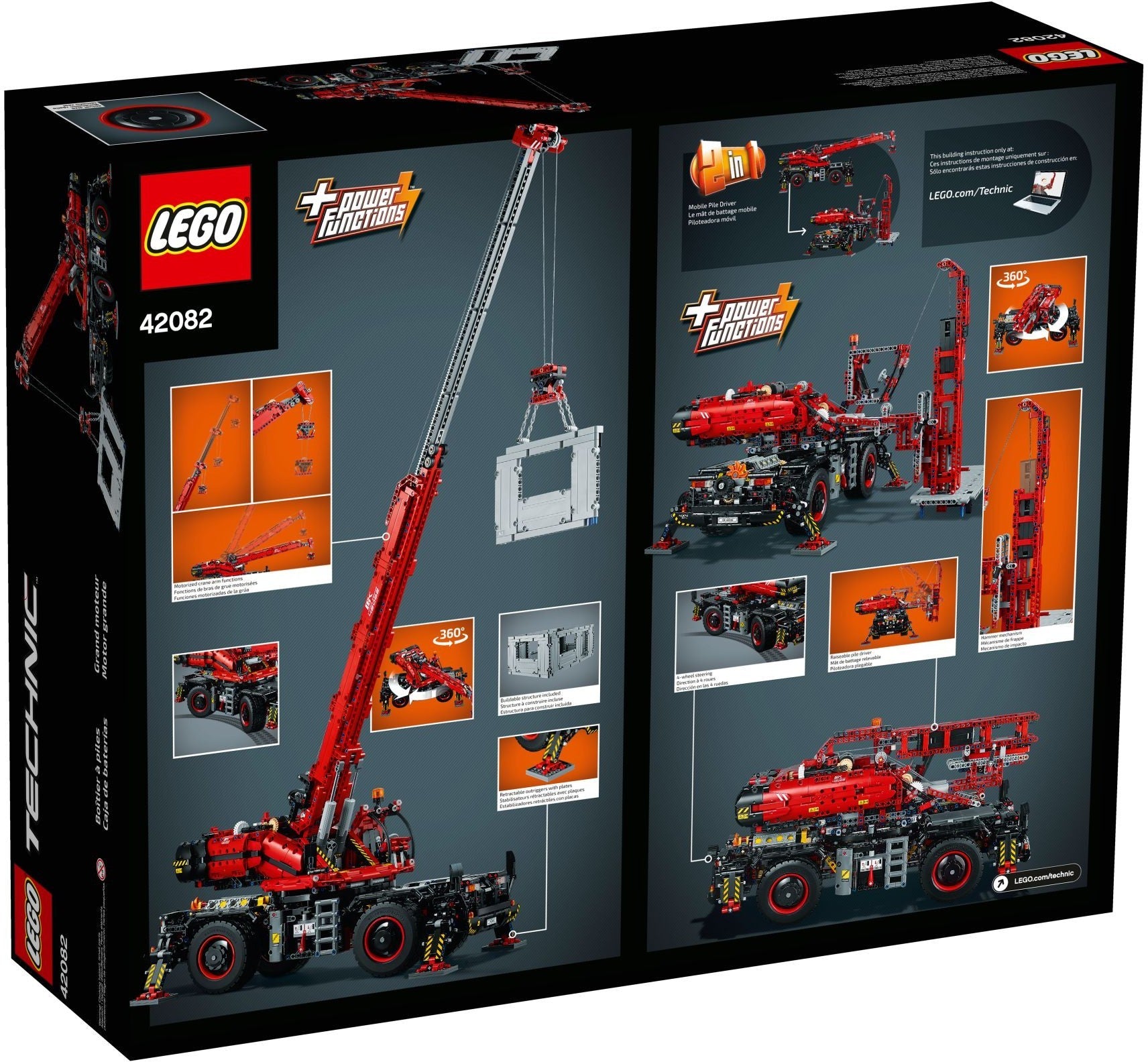 LEGO Technic 42082 Rough Terrain Crane Building Kit - 4057 Pieces, Model Construction Toy for Adults & Kids - Perfect for STEM Learning, Engineering Enthusiasts & Construction-Themed Play