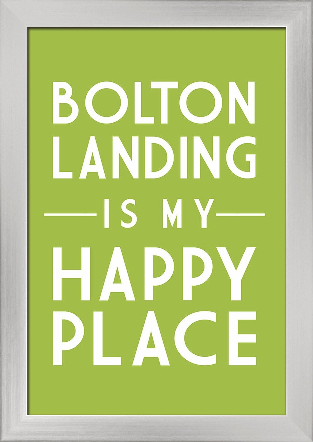 Bolton Landing New York Fine Art Print - 12x18 Giclee on Recycled Wood Frame with Silver Finish - Wall Decor for Living Room, Bedroom & Office