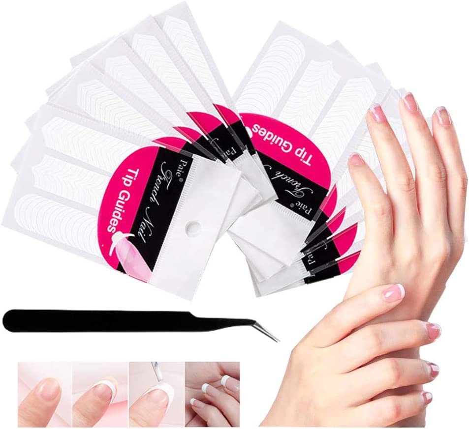 10-Pack French Manicure Nail Tip Stickers - 3 Stylish Designs for Salon-Quality Nails at Home | Perfect for DIY Nail Art, Gel Polish Application & Professional Manicures