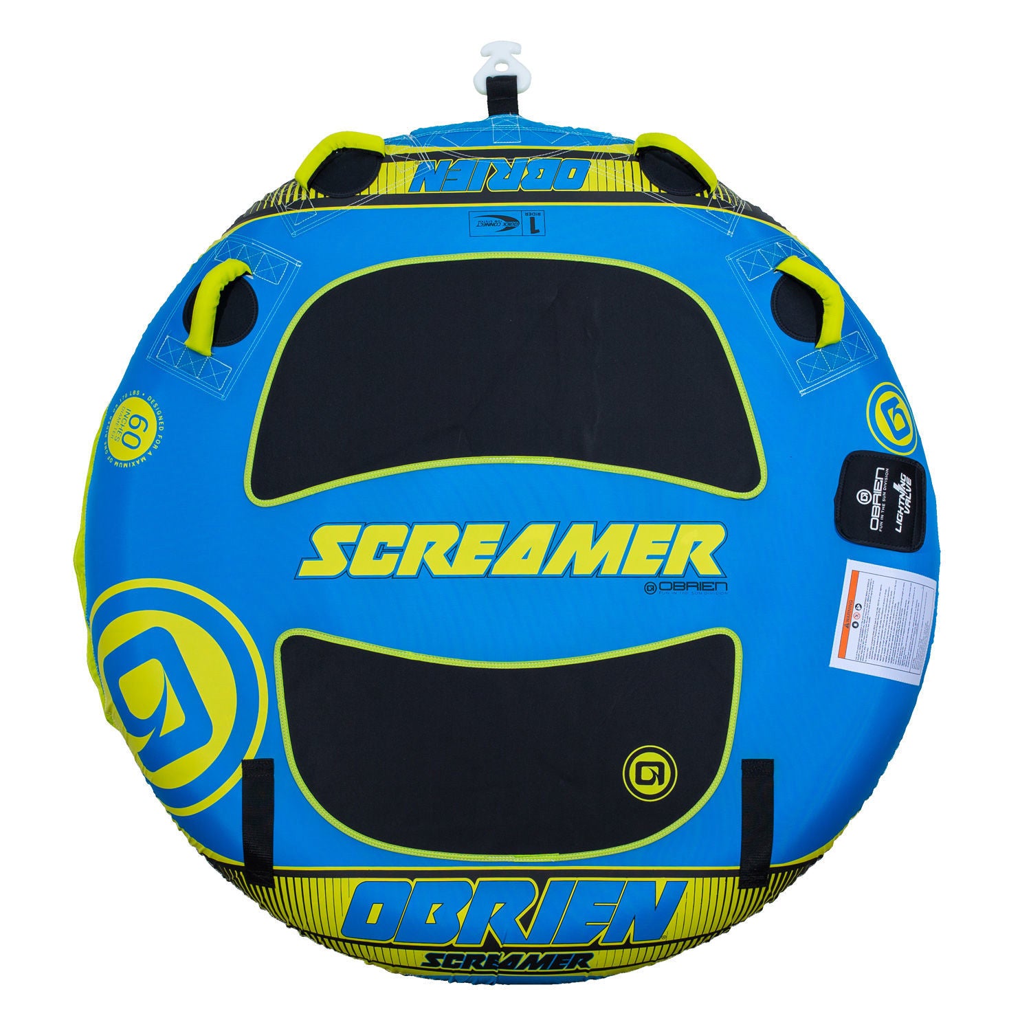 O'Brien Screamer Towable Tube for 1 Rider - High-Speed Inflatable Water Tube for Lake & Ocean Fun - Perfect for Summer Boating & Water Sports