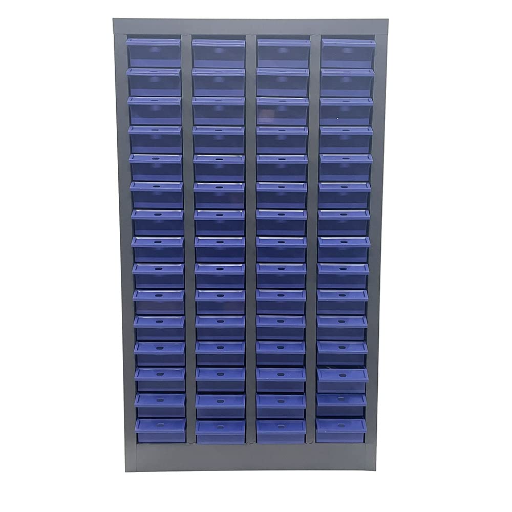 Techtongda 60-Drawer Steel Bolt & Nut Organizer Cabinet for Hardware Storage - Workshop & Garage Use