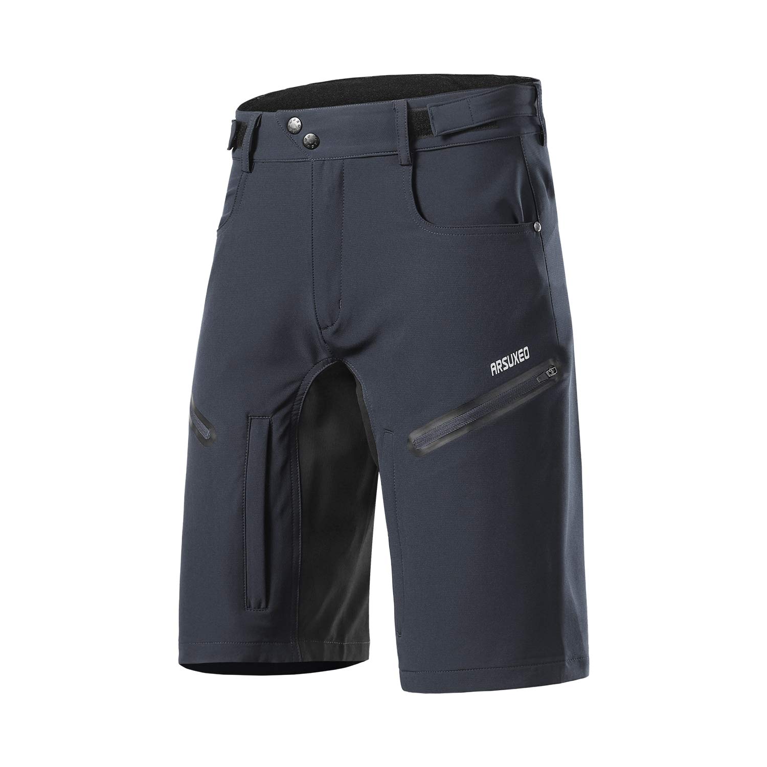 ARSUXEO Men's Cycling Shorts - Breathable Loose Fit Mountain Bike Shorts with Moisture-Wicking Waistband | Perfect for Road Biking, Mountain Trails & Gym Workouts