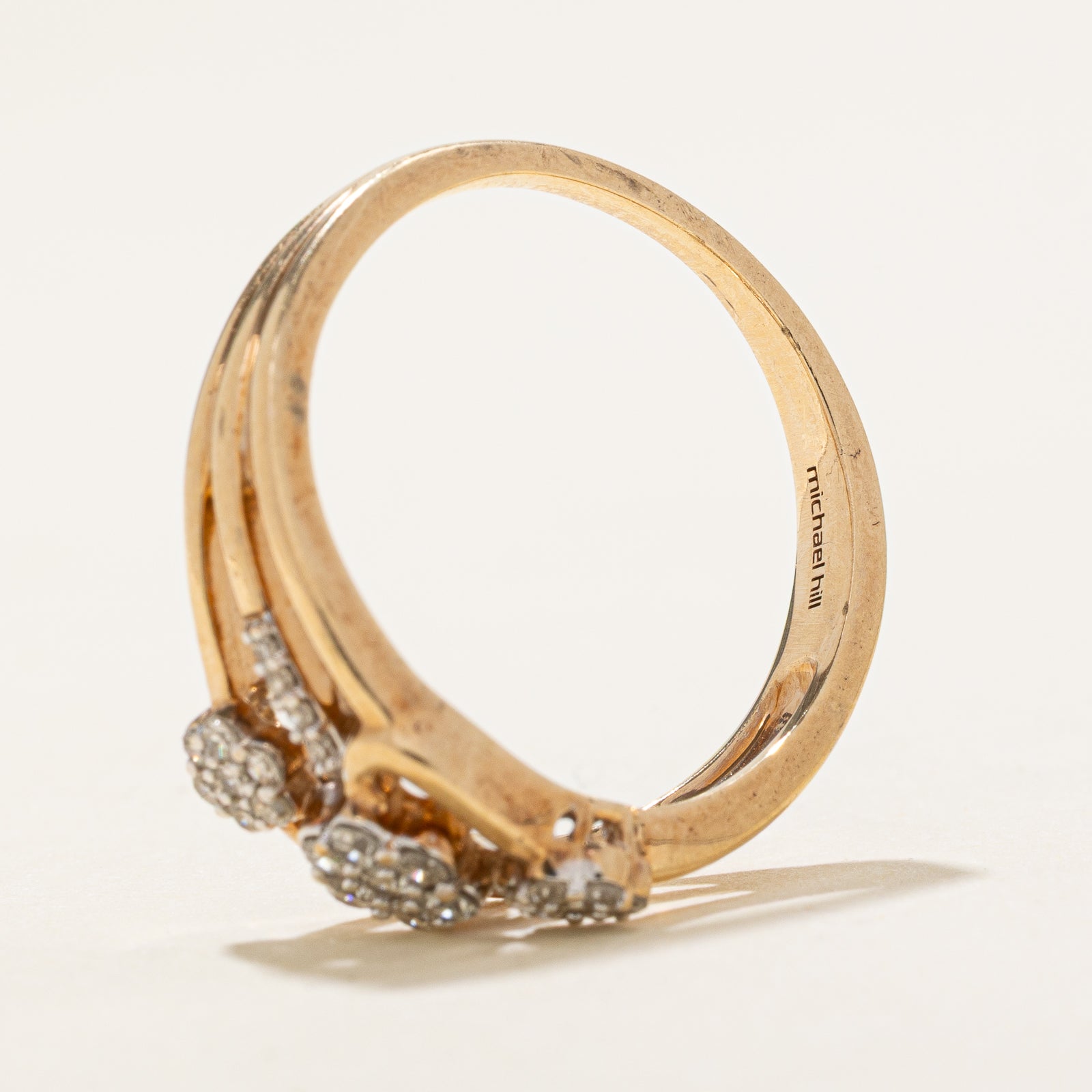 Michael Hill Diamond Floral Ring | 0.25 Carat Total Weight | Size 7.5 | Elegant Wedding, Engagement & Anniversary Gift for Women