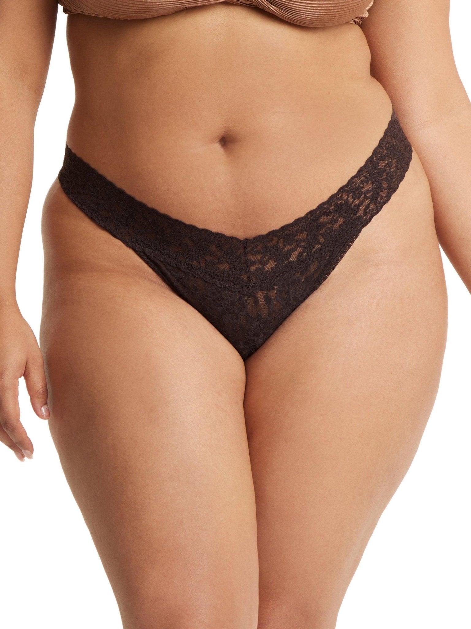 Plus Size Signature Lace® Original Rise Thong - Comfortable Women's Underwear for Everyday Wear, Special Occasions & Bridal Lingerie