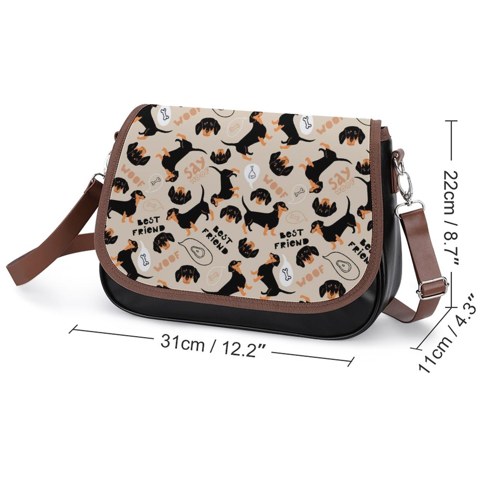 Vintage Leather Crossbody Bag - Adjustable Strap for Women | Casual & Travel Use